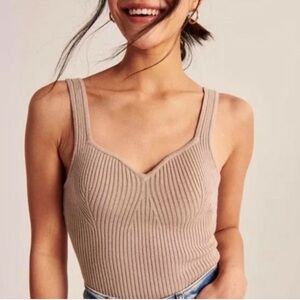 Abercrombie & Fitch Ribbed Sweetheart Bodysuit